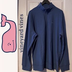 Vineyard Vines Blue Broadfield 1/2 Knit Shirt XL